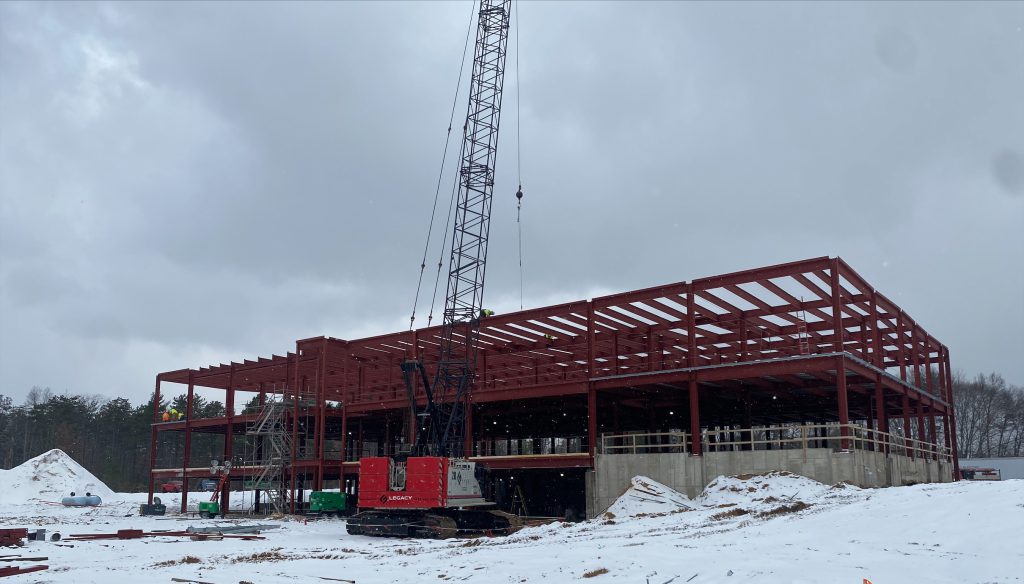Family Justice Center construction site and crane