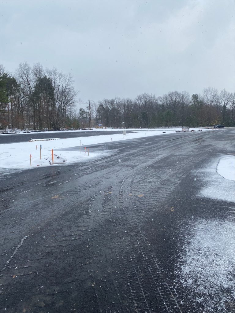 New asphalt at the site