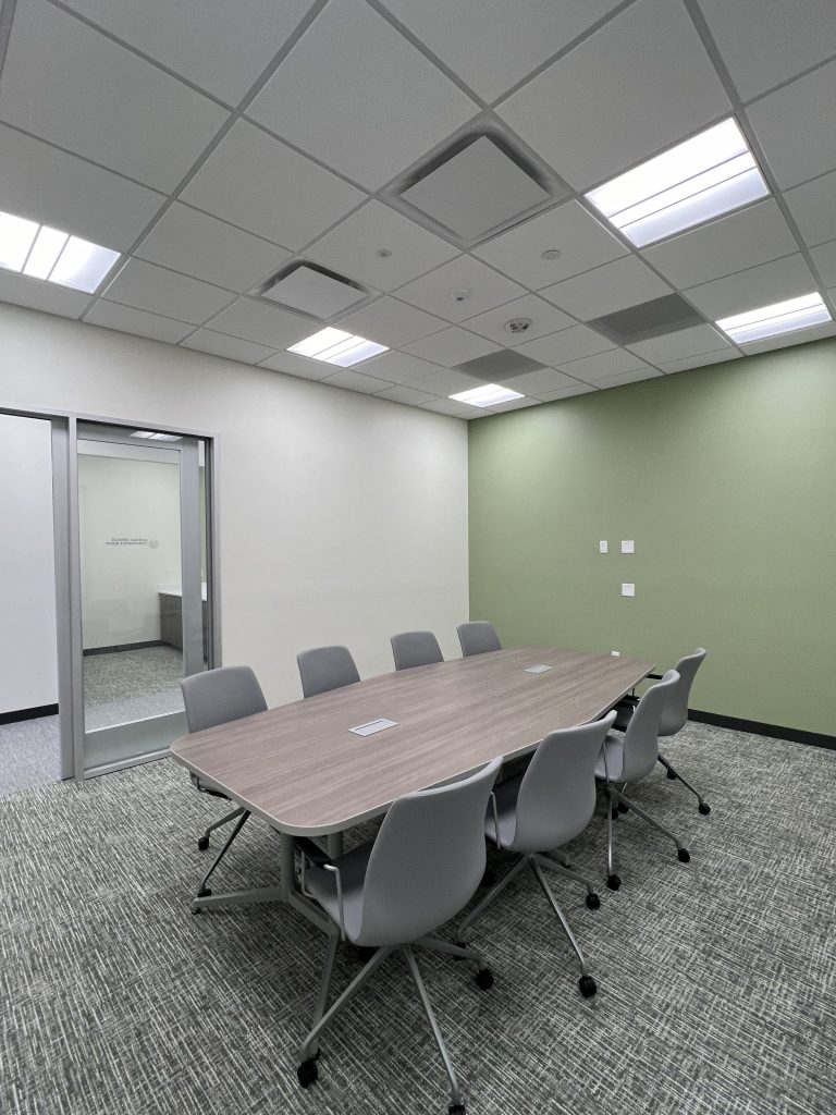 Conference room table and chairs