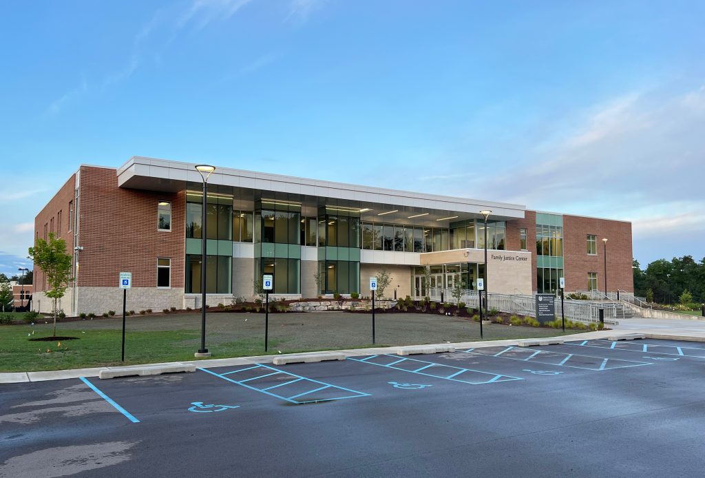 Front of the Family Justice Center building
